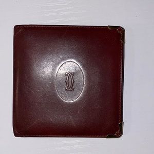 Cartier Burgundy Men’s Bifold Wallet ✨